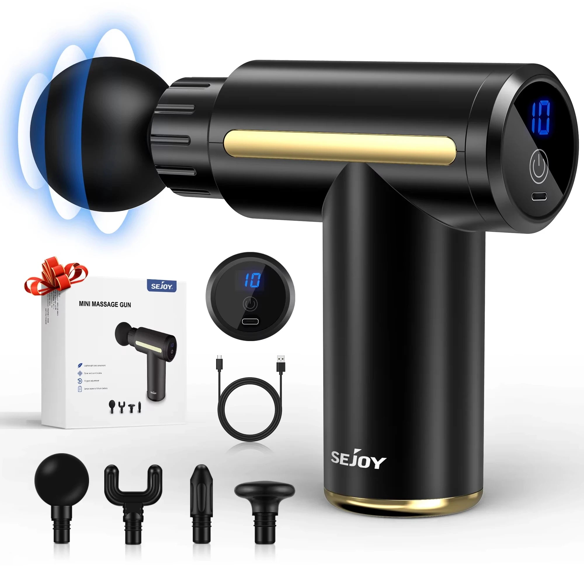 Powerful Rechargeable Deep Tissue Massage Gun – Full Body Massager Machine with Multiple Attachments & Adjustable Speed for Pain Relief & Muscle Recovery in Pakistan