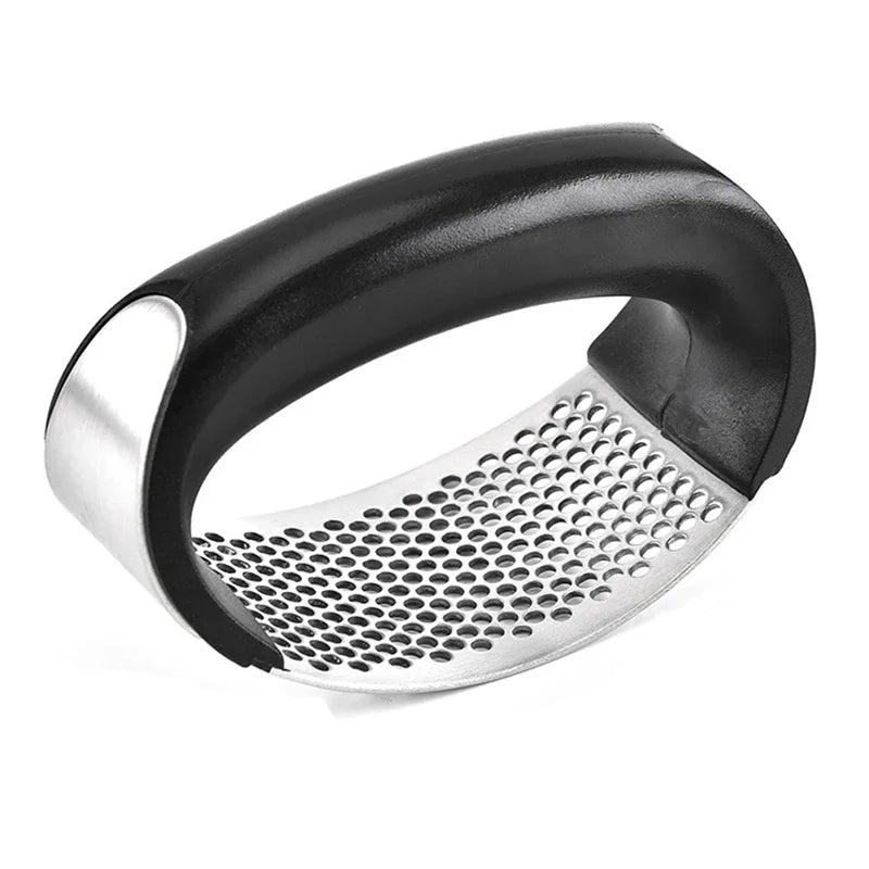 Stainless Steel Garlic Press Rocker & Mincer – Manual Garlic Crusher, Chopper & Squeezer Tool for Easy Garlic Paste, Ginger & Home Cooking